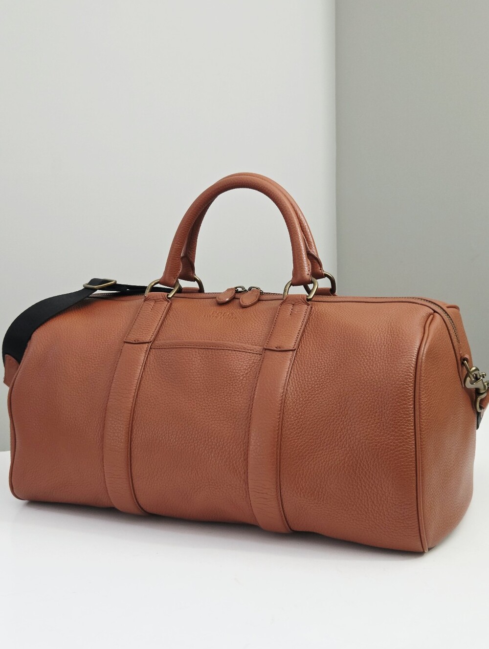 POLO RALPH LAUREN PEBBLE LEATHER DUFFLE WEEKENDER BAG